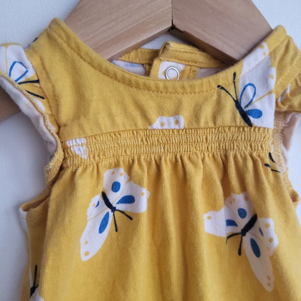Yellow Butterfly Print Jumpsuit